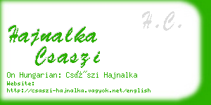 hajnalka csaszi business card